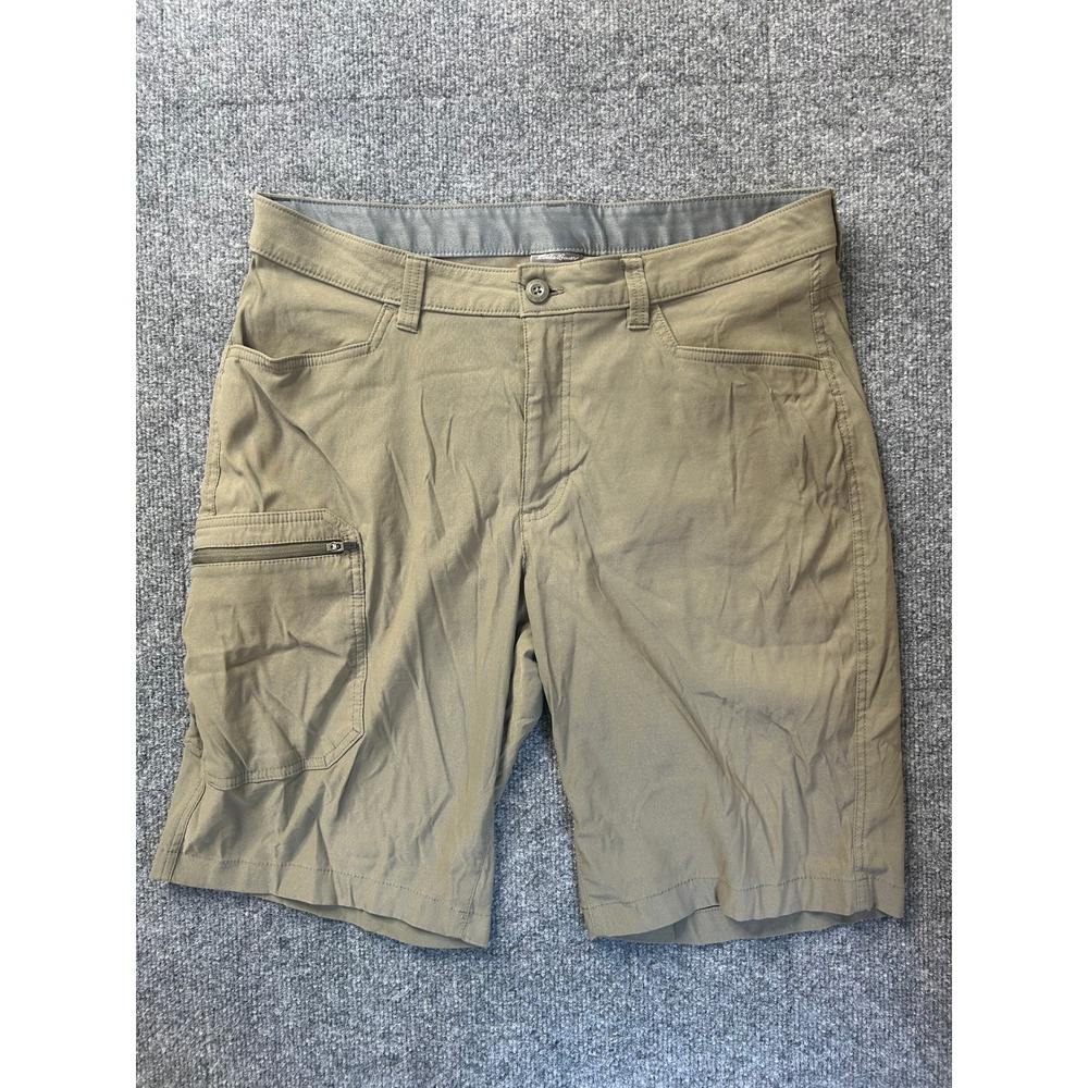 Eddie Bauer First Ascent Guide Pro Shorts Mens 34 Green Cargo Hiking Trail